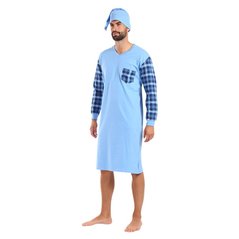 Men's nightshirt Foltýn blue oversized