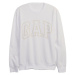 GAP CREWNECK LOGO Pánska mikina, biela, veľkosť