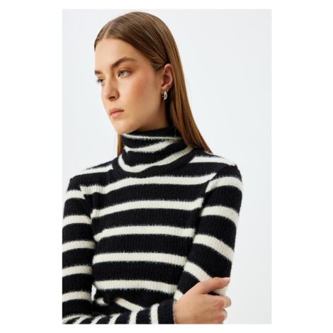 Koton White Striped Women's Sweater