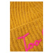 Čiapka s prímesou vlny MC2 Saint Barth žltá farba, z hrubej pleteniny,