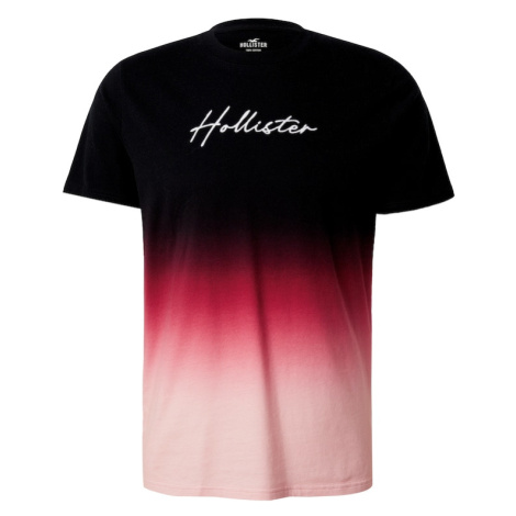 HOLLISTER Tričko  ružová / malinová / čierna / biela