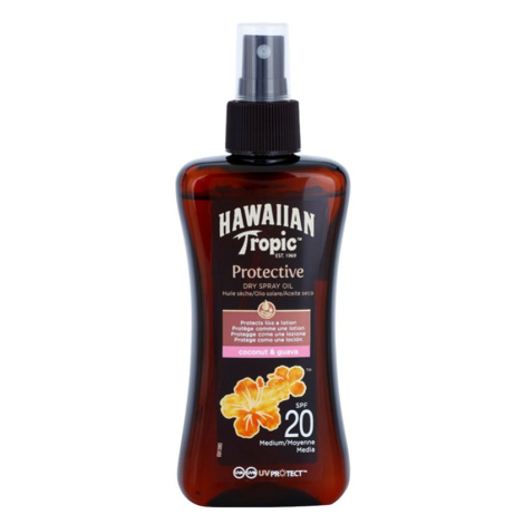 Hawaiian Tropic Protective Dry Oil Spray hydratačný gél na opaľovanie SPF 20