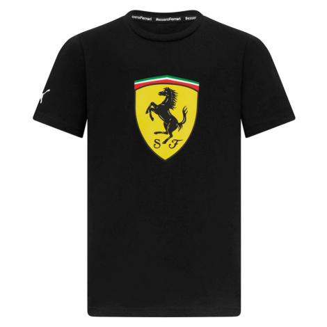 Ferrari detské tričko Shield black F1 Team 2023 Puma