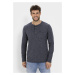 Tričko Camel Active Henley 1/1 Arm Night Blue