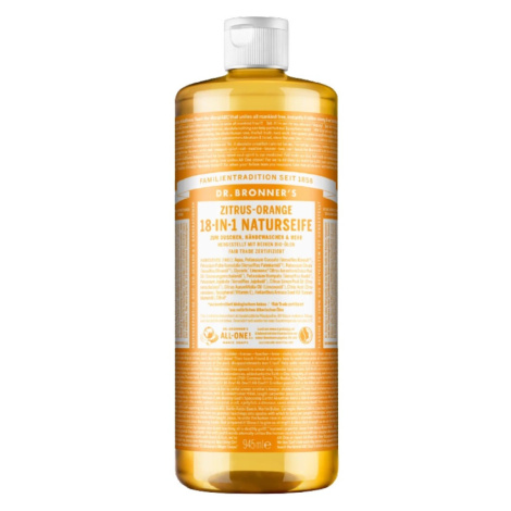 Dr. Bronner's prírodné mydlo s citrusom a pomarančom 18v1, 945 ml