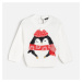 Reserved - Vianočný sveter s tučniakom - Krémová