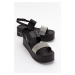 LuviShoes Pantos Women's Black Sandals