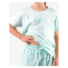 Gina Dievčenské pyžamo krátke 29008P aqua akvamarín