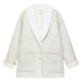 Pull&Bear Zimný kabát  nebielená / biela