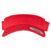 Curved red visor cap