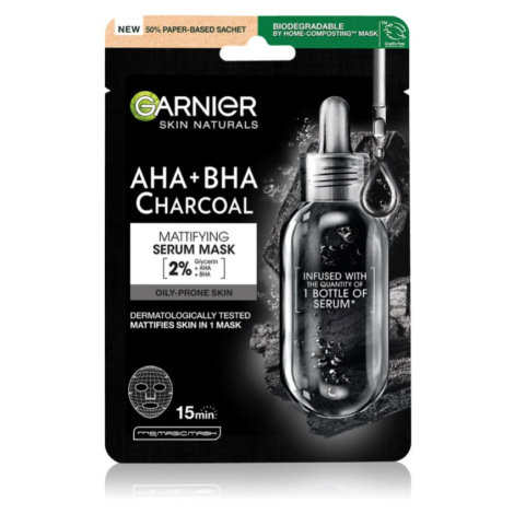 Garnier Pure Active čierna textilná maska s extraktom z morských rias