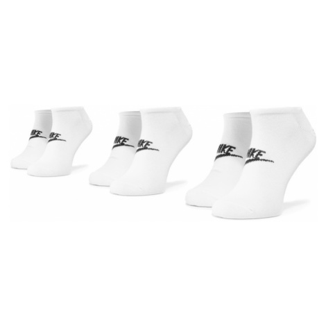 Nike Súprava 3 párov kotníkových ponožiek unisex SK0111 100 Biela