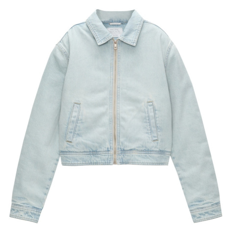 Pull&Bear Prechodná bunda  modrá denim Pull & Bear