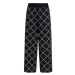 Nohavice Karl Lagerfeld Linen Blend Pant W/Logo Čierna