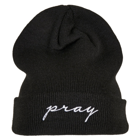 Pray Embroidery Beanie Black/White mister tee