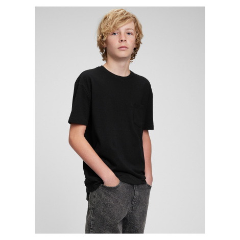 Čierne chlapčenské tričko GAP Teen