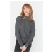 Trendyol Anthracite Stand-Up Collar Knitwear Sweater