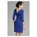 Elegantné šaty M082 modrá - Figl