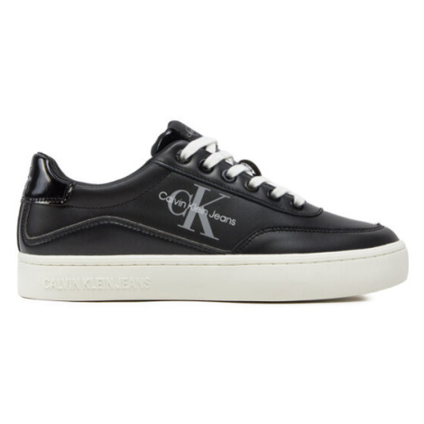 Calvin Klein Jeans Sneakersy Classic Cupsole Low Lace Lth Ml YW0YW01527 Čierna