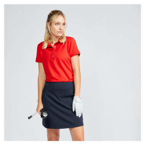Dámska golfová polokošeľa WW500 červená INESIS