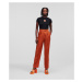 Nohavice Karl Lagerfeld Tailored Day Pants Terracotta