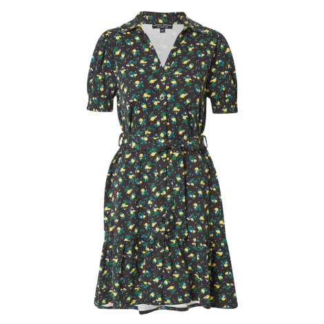 Dorothy Perkins Košeľové šaty 'Lemon Ditsy'  svetlomodrá / žltá / zelená / čierna
