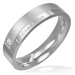 Prsteň z ocele - moderný dizajn, romantický nápis - Veľkosť: 62 mm