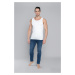 Paco tank top with wide straps - white