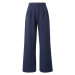 Abercrombie & Fitch Plisované nohavice  námornícka modrá