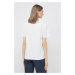 Bavlnené tričko PS Paul Smith biela farba