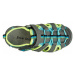 Sivo-zelené detské sandále na suchý zips Bobbi Shoes