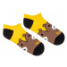 Žlto-hnedé členkové ponožky Maco