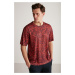 GRIMELANGE Lucas Comfort Burgundy / Patterned T-shirt