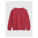 Červený detský melírovaný sveter GAP Brannan
