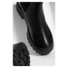 Kožené topánky chelsea Answear Lab dámske, čierna farba, na platforme,