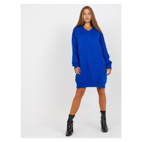 Cobalt knitted oversize dress RUE PARIS