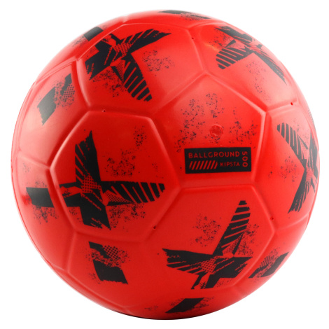 Penová futbalová lopta Ballground 500 veľkosť 4 červeno-čierna KIPSTA