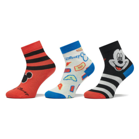 Adidas Súprava 3 párov vysokých detských ponožiek Mickey Mouse Crew Socks 3 Pairs IB6776 Farebná