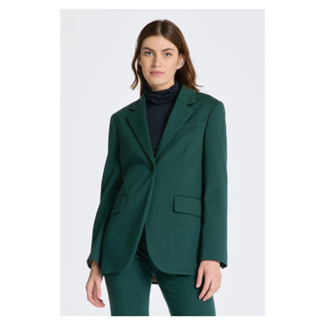 SAKO GANT REG JERSEY BLAZER TARTAN GREEN