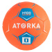 Detská lopta na hádzanú H100 soft T0 oranžovo-modrá