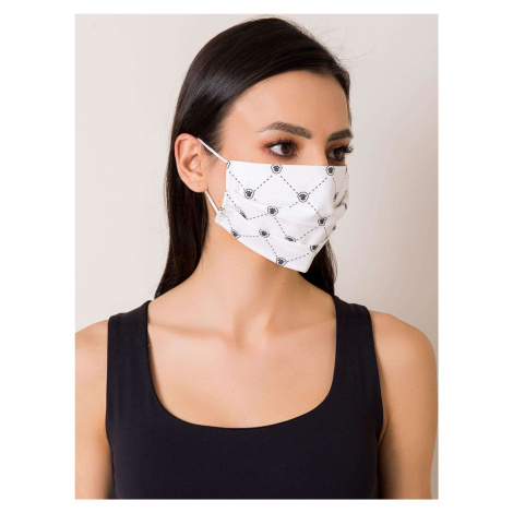 Reusable white protective mask made of cotton