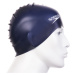 Speedo plain moulded silicone junior cap tmavo modrá