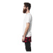 Urban Classics Long Shaped Flanell Bottom Tee wht/blk/red