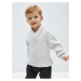 LC Waikiki Shawl Collar Hair Knit Patterned Baby Boy Knitwear Sweater