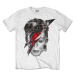 David Bowie tričko Halftone Flash Face Biela