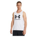 Pánske tričko bez rukávov UNDER ARMOUR UA SPORTSTYLE LOGO TANK-WHT