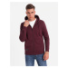 Ombre Unzipped cotton men's BASIC sweatshirt - maroon