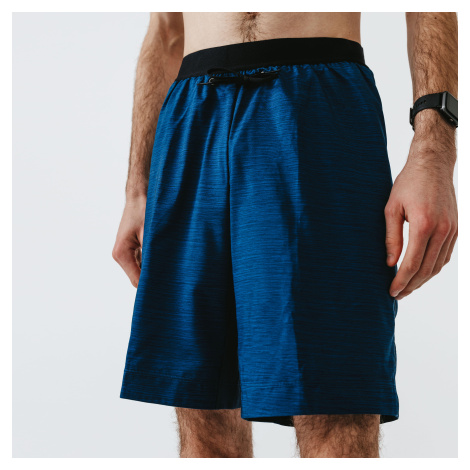 Pánske bežecké šortky dry+ 2 v 1 so všitými boxerkami modré