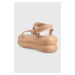 Sandále Liu Jo ARIA 03 dámske, béžová farba, na platforme, SA3081EX08451315