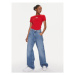 Tommy Jeans Tričko Essential DW0DW17839 Červená Slim Fit